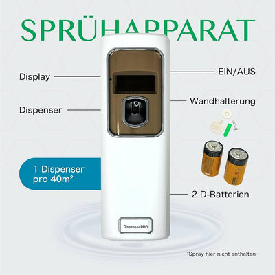 Dispenser PRO, GO Insect Control Sprühapparat, programmierbarer Zerstäuber - Mein-Insektenschutz-Shop Insektenschutzspray Fliegenabwehr Wespenschutz