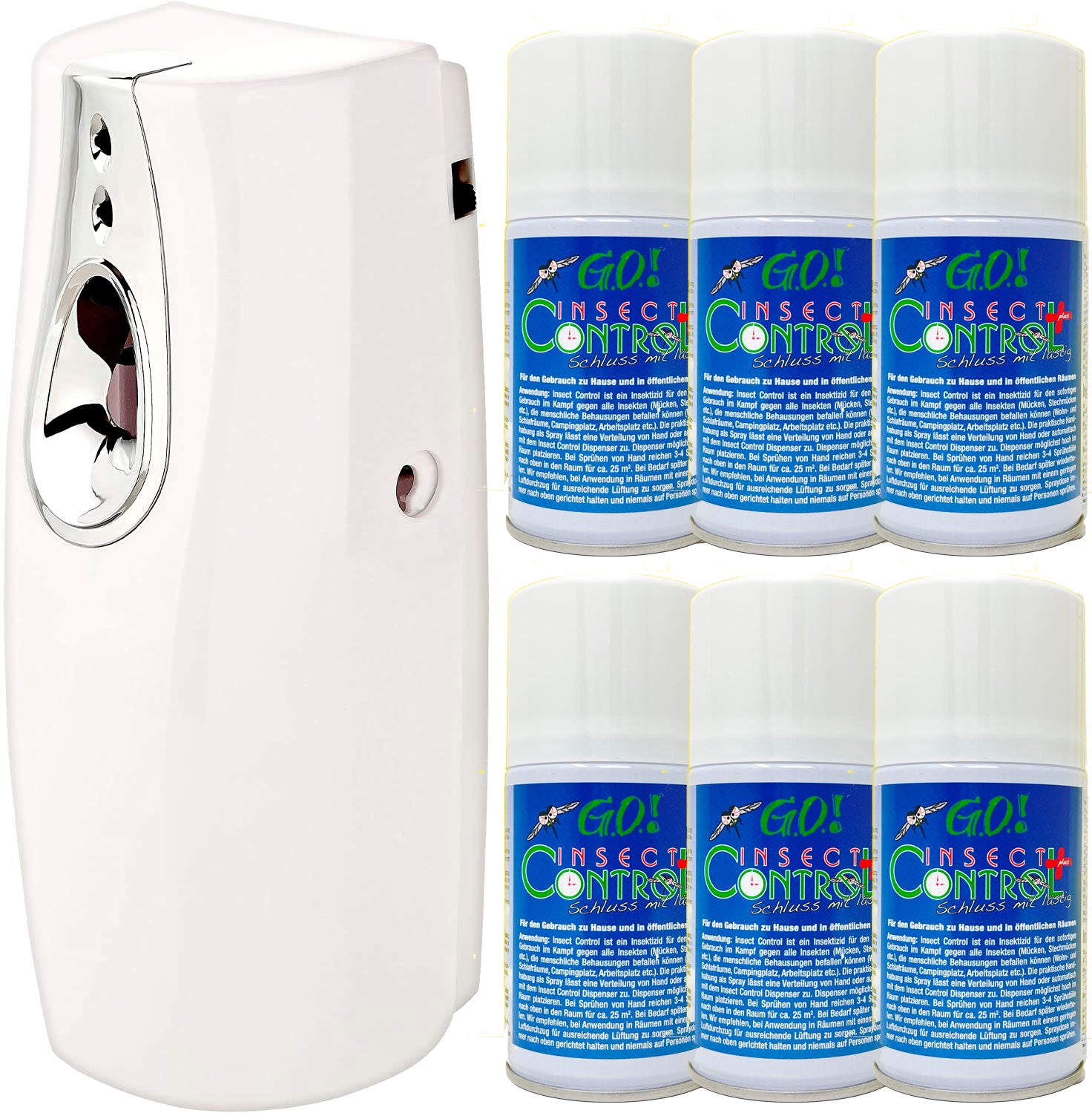 Go Solutions Insect GO! Insect Control Set 6X Spraydosen zu 250ml + 1x Dispenser – Mein ...